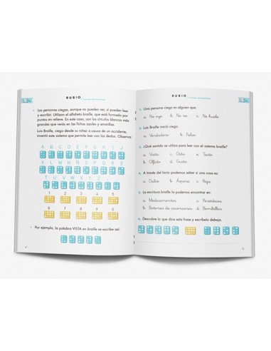 CUADERNO RUBIO COMPETENCIA LECTORA 1 MUNDO SENSACIONES