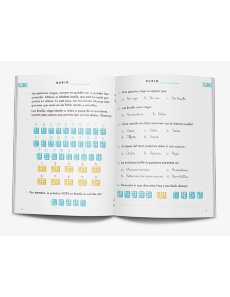 CUADERNO RUBIO COMPETENCIA LECTORA 1 MUNDO SENSACIONES