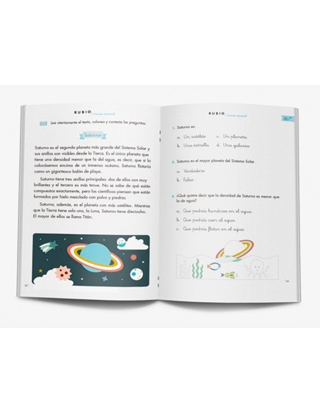 CUADERNO RUBIO COMPETENCIA LECTORA 2 MUNDO ESPACIAL