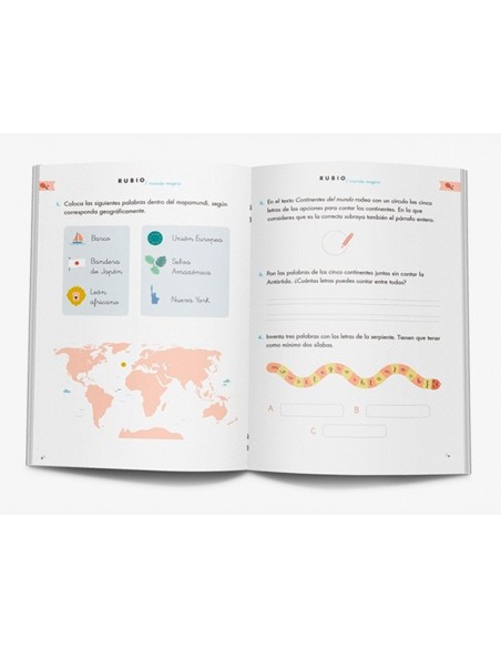 CUADERNO RUBIO COMPETENCIA LECTORA 3 MUNDO VIAJERO