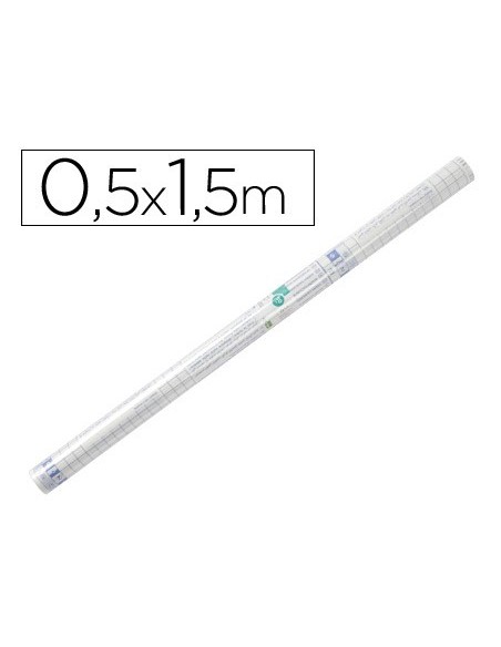 ROLLO PLASTICO ADH.0.50X1.50 MT 50 MC FORRALIBROS REMOVIBLE