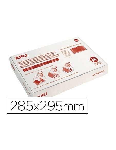 FORRALIBRO APLI PVC SOLAPA AJUSTABLE ADHESIVO 285X295 MM