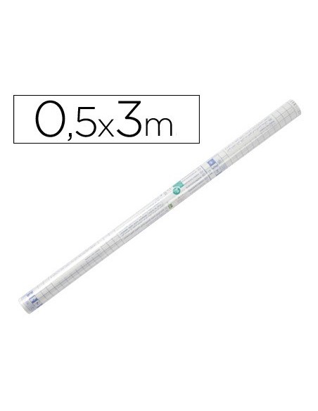 ROLLO PLASTICO ADH.0.50X3 MT 50 MC FORRALIBROS REMOVIBLE