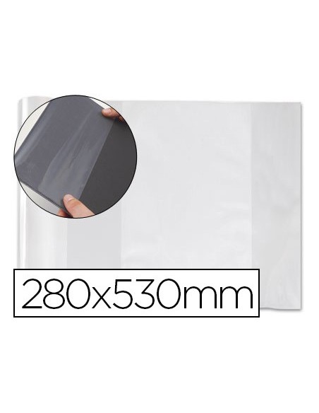 FORRALIBRO PVC C/SOLAPA AJUSTABLE ADH.285X530 MM