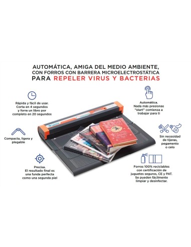 MAQUINA FORRADORA LIBROS COLIBRI E-LEONARDO LONGINTUD MAXIMA 500 MM