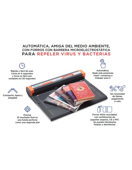 MAQUINA FORRADORA LIBROS COLIBRI E-LEONARDO LONGINTUD MAXIMA 500 MM