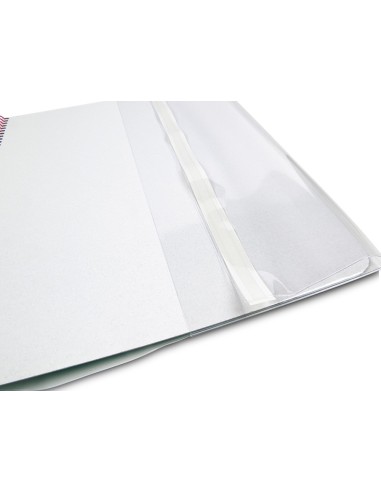 FORRALIBRO LIDERPAPEL CON SOLAPA AJUSTABLE ADHESIVO 305 x 530 MM AD10