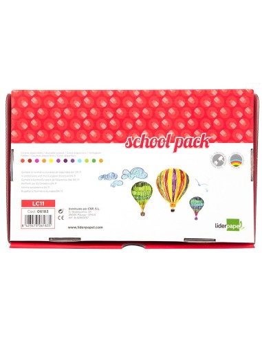 LAPICES COLORES SCHOOL PACK 144 UD.12 COLORES X 12 UDS.