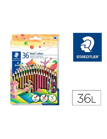 LAPICES COLORES STAEDTLER WOPEX ECOLOGICO 36 COLORES C.CARTON