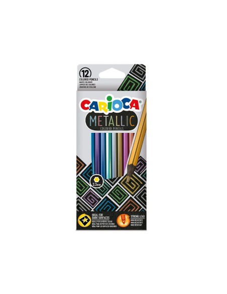 LAPICES CARIOCA METALLIC HEXAGONAL MINA 3,3MM CAJA 12 SURT.