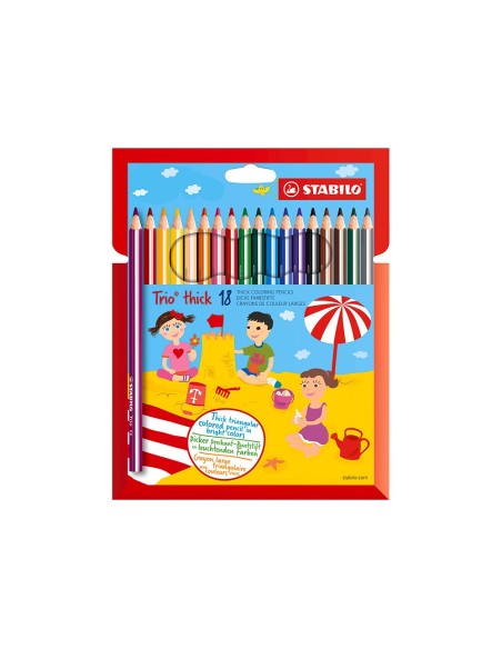 LAPICES COL.STABILO TRIO CAJA 18 COL.