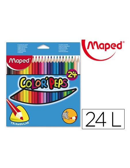 LAPICES COL.MAPED 183224 TRIANGULARES C/ 24