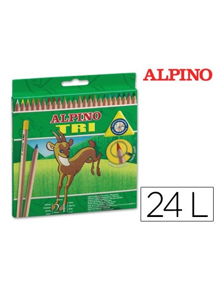 LAPICES COL.ALPINO TRI ESTUCHE 24 COL.SURT.