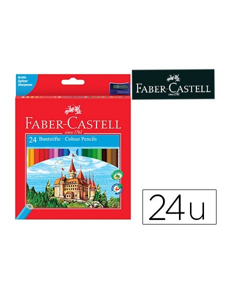 LAPICES COL.FABER-CASTELL C/ 24 COL.HEXAGONAL MADERA REFORESTADA