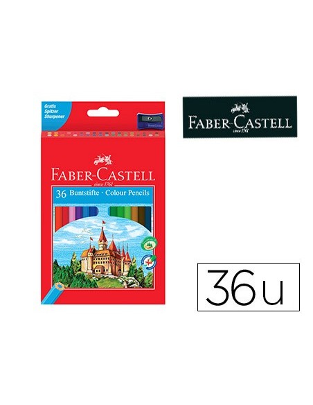 LAPICES COL.FABER-CASTELL C/36 COL.HEXAGONAL MADERA REFORESTADA