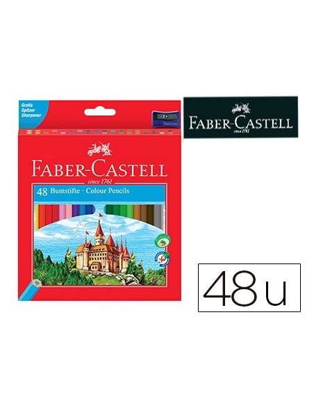 LAPICES COL.FABER-CASTELL C/48 COL.HEXAGONAL MADERA REFORESTADA