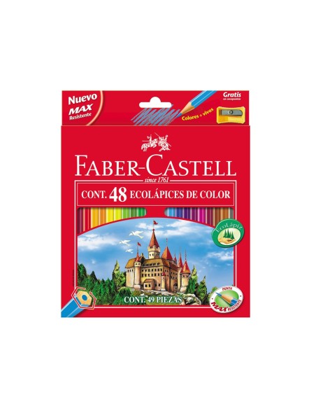 LAPICES COL.FABER-CASTELL C/48 COL.HEXAGONAL MADERA REFORESTADA
