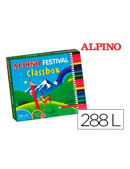 LAPICES COLORES ALPINO FESTIVAL CLASSBOX CAJA 288UD.12 SURT