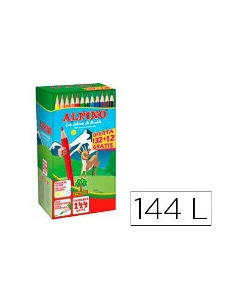 LAPICES COL.ALPINO SCHOOL PACK 132 + 12U.OBSEQUIO COL.SURTIDOS