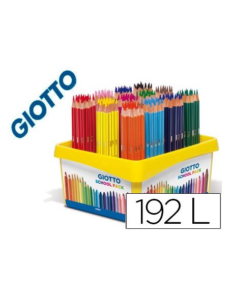 LAPICES COLORES GIOTTO STILNOVO SCHOOL 192 UDS.12 X16 SURT.523400