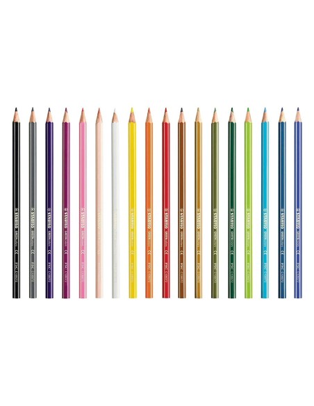 LAPICES STABILO GREEN COLORS CERTIFICADO FSC  CARTON 18 UD.SURT.