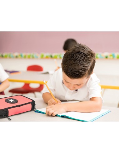 PLUMIER ESCOLAR ANTARTIK DOBLE CORAL 28 PIEZAS