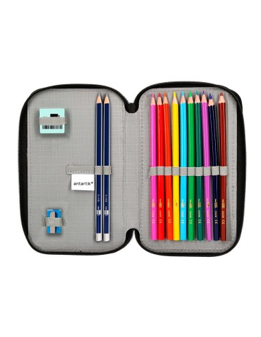 PLUMIER ESCOLAR ANTARTIK DOBLE CORAL 28 PIEZAS