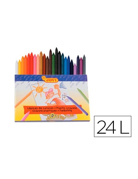 LAPICES CERA JOVI HEXAGONAL CAJA 24 COL.
