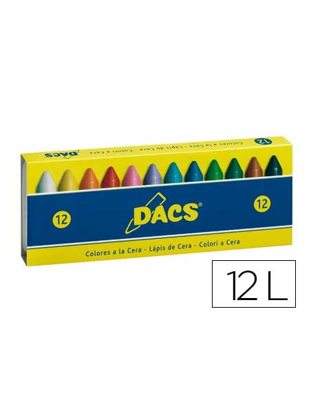 LAPICES CERA DACS CAJA 12 COL.