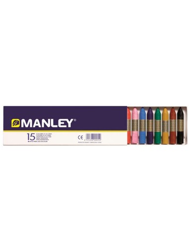 LAPICES CERA MANLEY CAJA 15 COL.REF.115