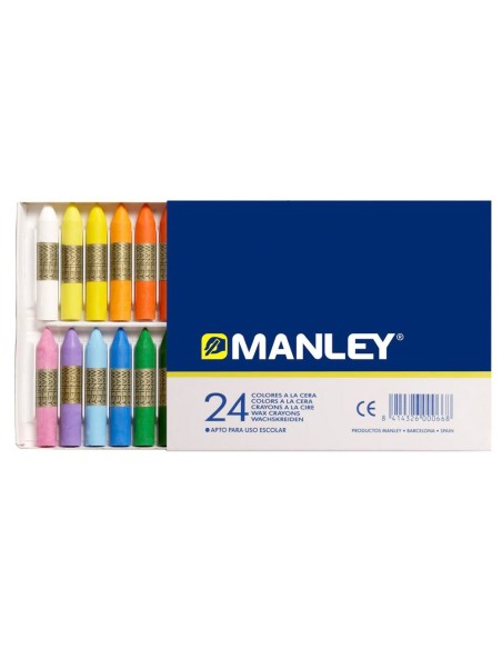 LAPICES CERA MANLEY CAJA 24 COL.REF.124