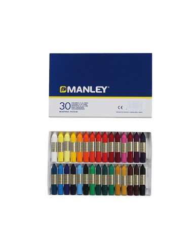 LAPICES CERA MANLEY CAJA 30 COL.