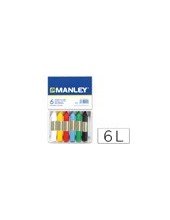 LAPICES CERA MANLEY CAJA 6 COL.REF.106 2