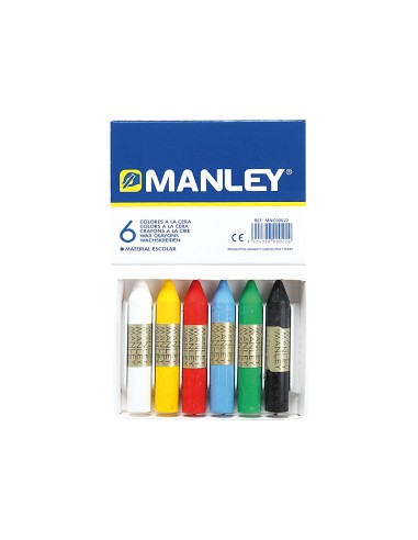 LAPICES CERA MANLEY CAJA 6 COL.REF.106