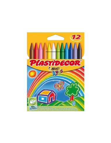 LAPICES CERA PLASTIDECOR CAJA 12 COL.