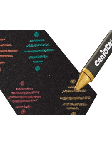 LAPICES CERA CARIOCA METALLIC TRIANGULAR CAJA 8 SURT.