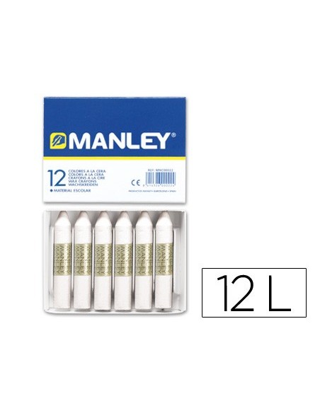 CERA MANLEY UNICOLOR BLANCO CAJA 12 UNIDADES
