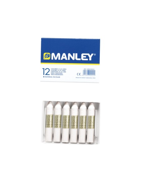 CERA MANLEY UNICOLOR BLANCO CAJA 12 UNIDADES