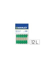 LAPICES CERA MANLEY UNICOLOR VERDE NATURAL -CAJA DE 12 N.21 2