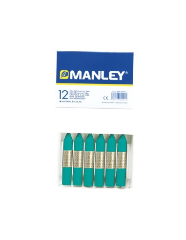 LAPICES CERA MANLEY UNICOLOR VE.AZULADO -CAJA 12 N.23 MNC04668/ N. 23