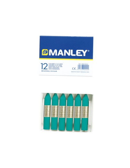 LAPICES CERA MANLEY UNICOLOR VE.AZULADO -CAJA 12 N.23 MNC04668/ N. 23