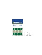 LAPICES CERA MANLEY UNICOLOR VERDE ESMERALDA -CAJA DE 12 N.24 2