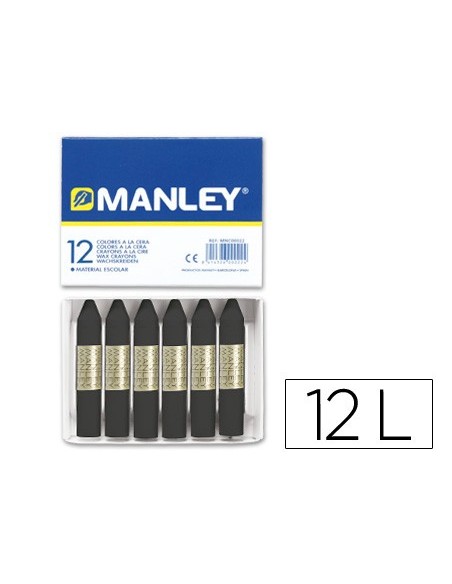 CERA MANLEY UNICOLOR NEGRO. CAJA 12 UNIDADES