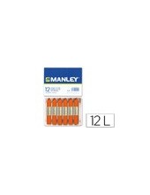 LAPICES CERA MANLEY UNICOLOR NARANJA -CAJA DE 12 N.6 2