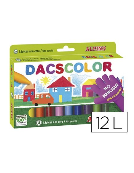 LAPICES CERA DACSCOLOR CAJA 12 COL.