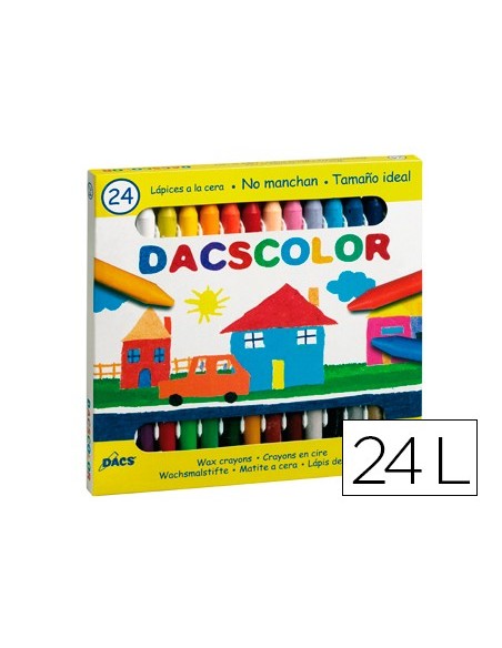 LAPICES CERA DACSCOLOR CAJA 24 COL.
