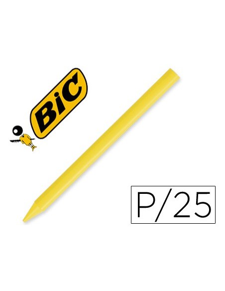 LAPICES PLASTIDECOR UNICOLOR AMARILLO-04 CAJA C/25 LAPICES