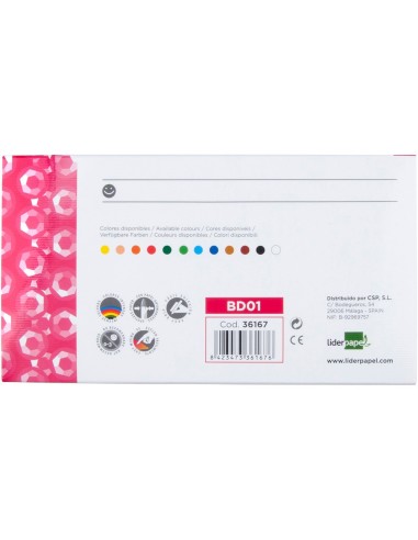 LAPICES CERA BLANDA LIDERPAPEL-CAJA 12 COL.