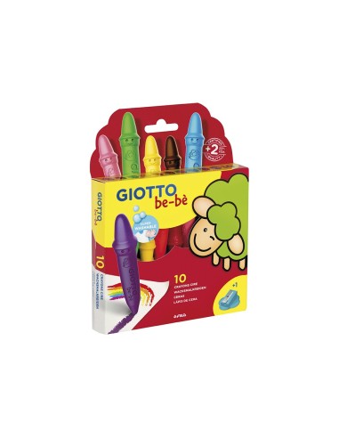 LAPICES CERA GIOTTO BEBE CAJA 10 COL.