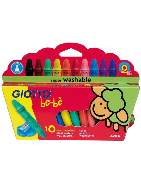 LAPICES CERA GIOTTO BEBE CAJA 10 COL.